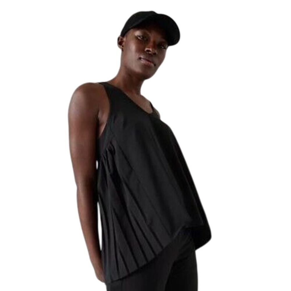Athleta Swing Forward Pleated Tank Black XS - NWT